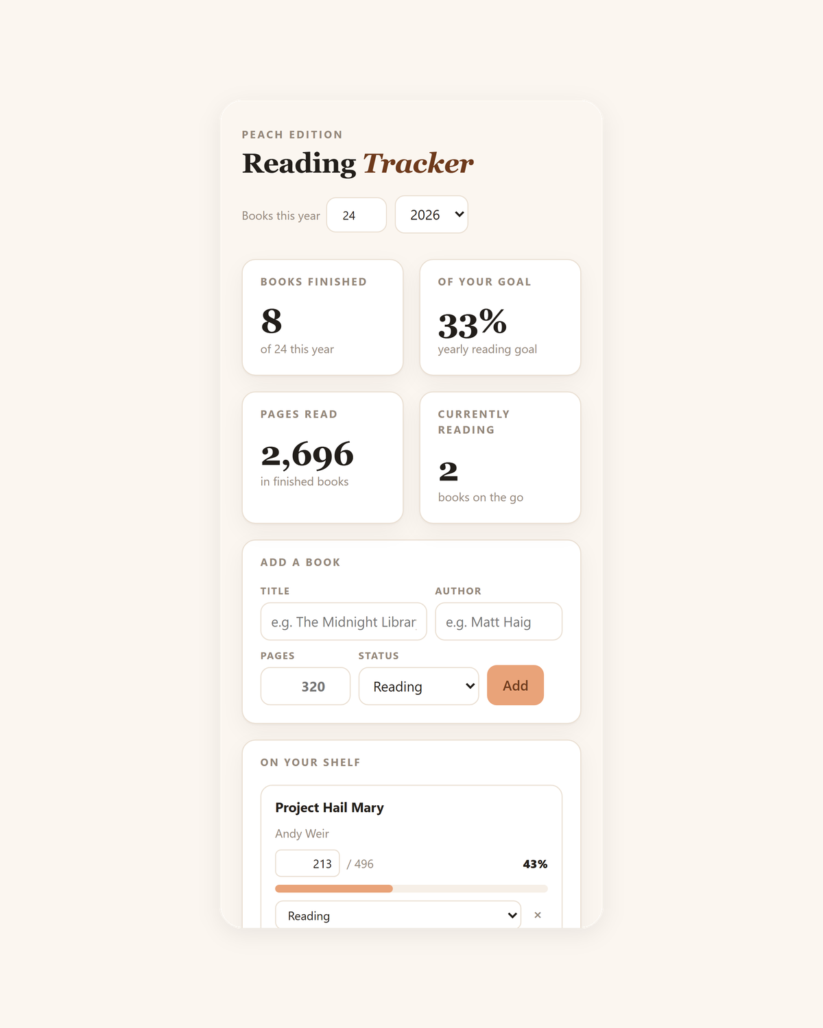 Reading Tracker — Pastel Edition Vorschau