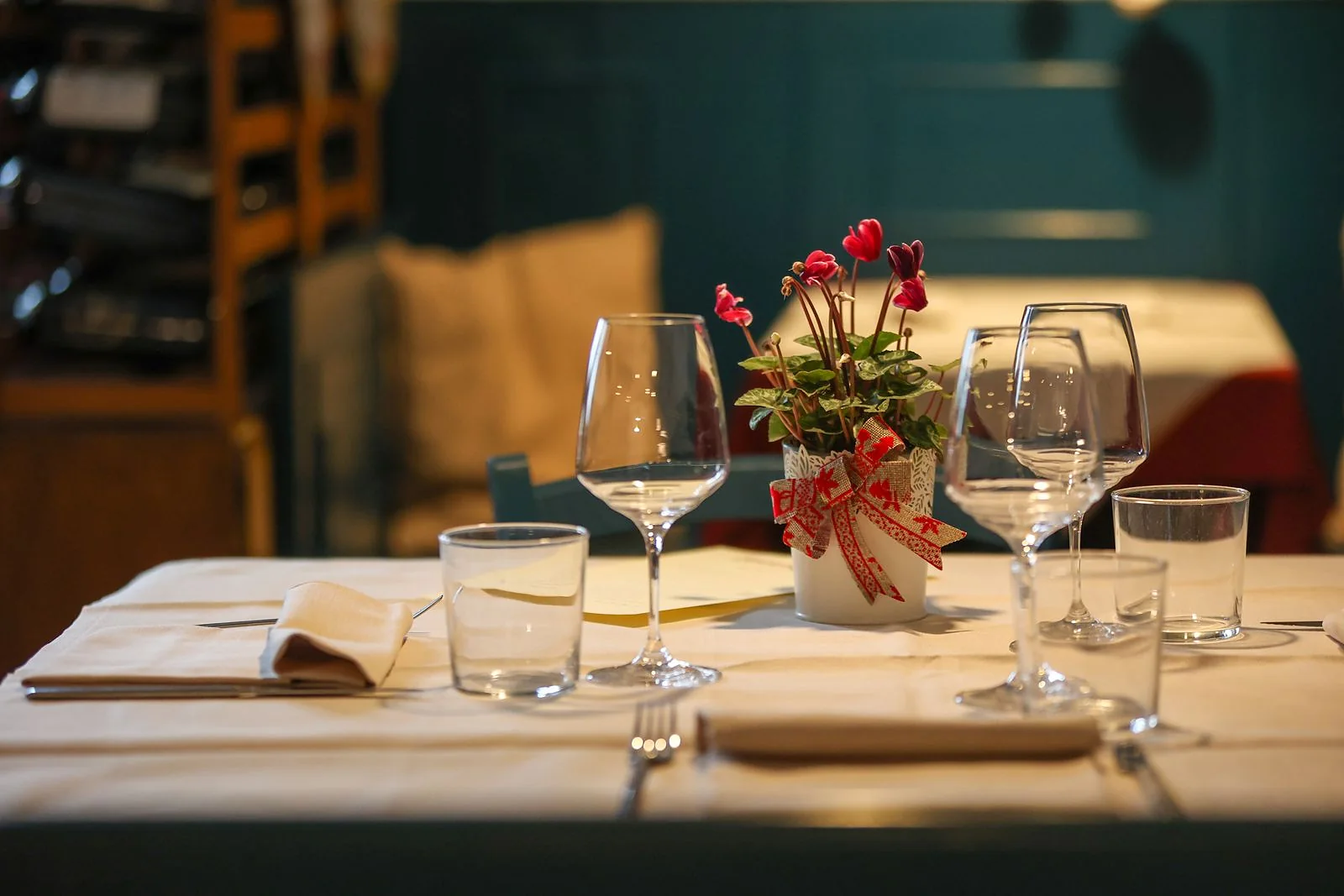 Gedeckter Tisch im Restaurant